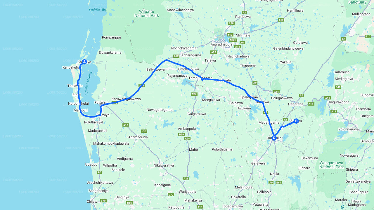 Sigiriya and Dambulla from Kalpitiya
