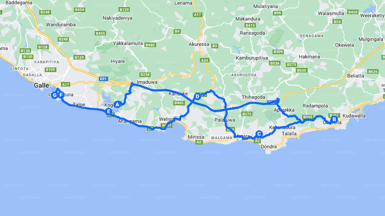 Hidden Temples and Secluded Coastline from Koggala