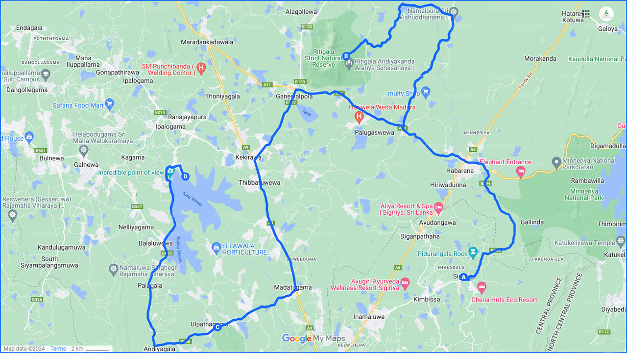 来自锡吉里亚的 里提加拉、卡拉维瓦 和 纳马尔·乌亚纳