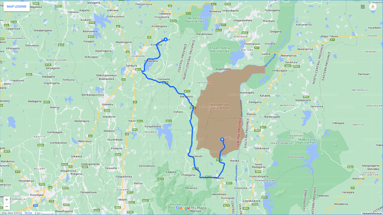 锡吉里耶出发的瓦斯加穆瓦国家公园野生动物园