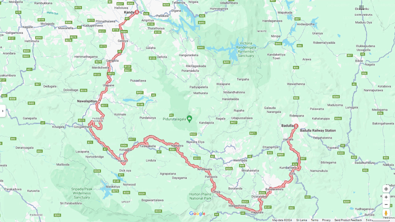 乘坐康提到巴杜勒(Badulla)火车(火车编号:1015“Udarata Menike”)