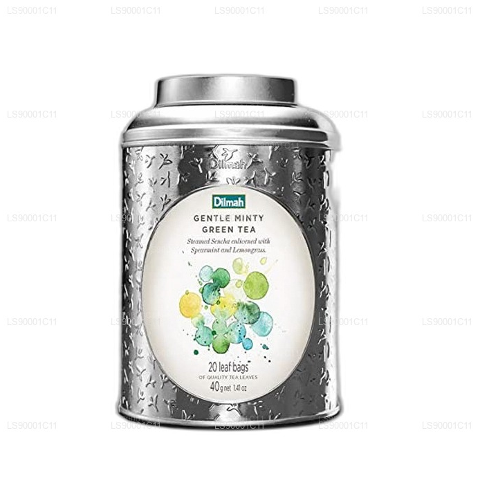 Dilmah Vivid Gentle Minty Green Tea Teabag (40g) Caddy