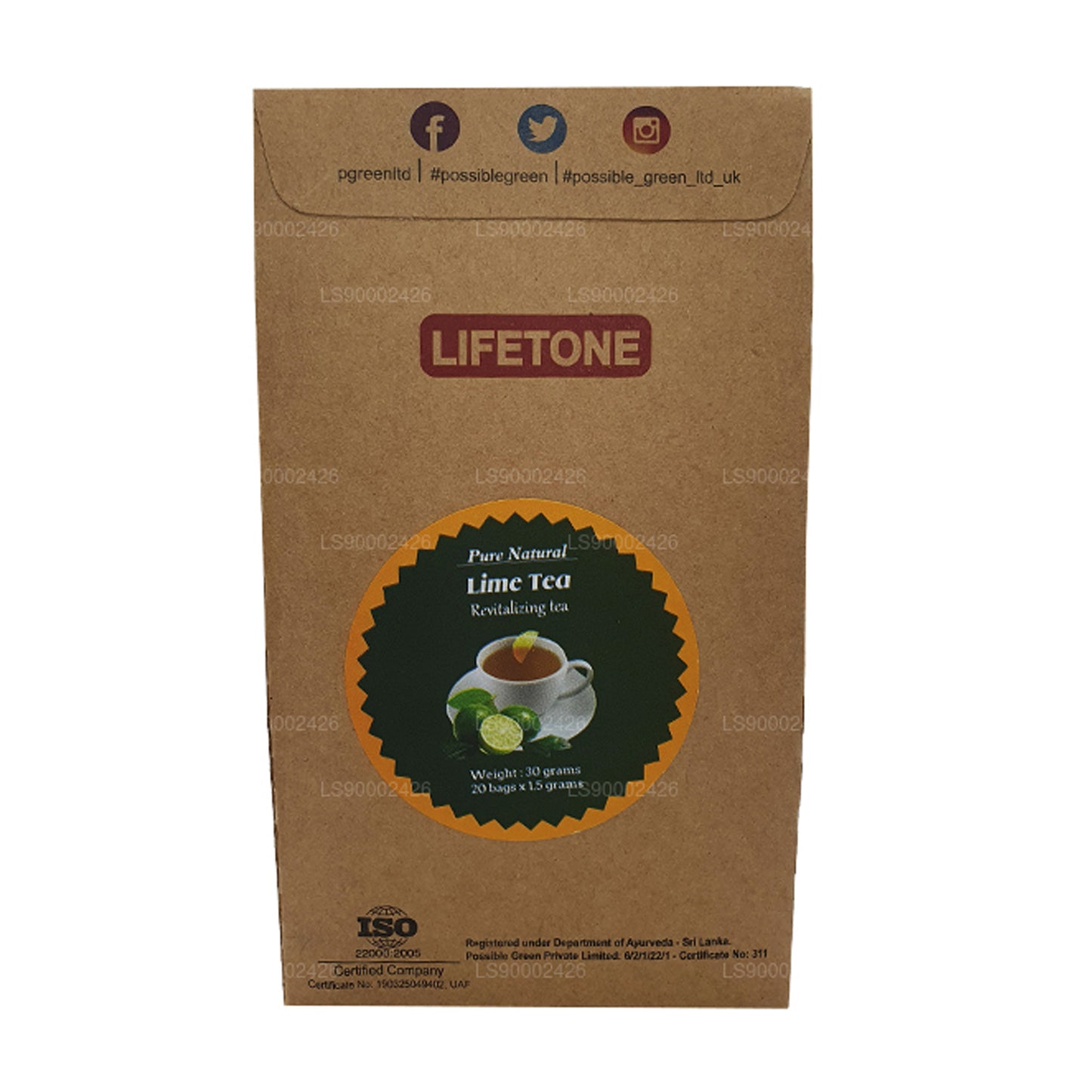 Lifetone 酸橙茶 (30g) 20 个茶包