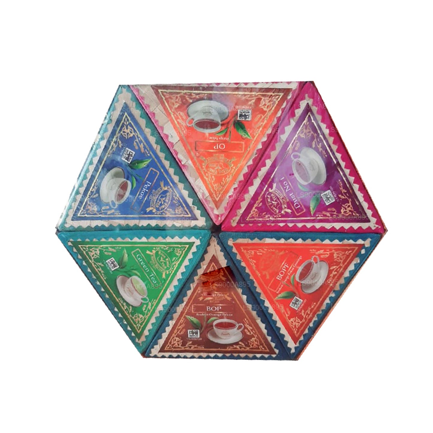 蓝田六合一茶叶套装(1号碎茶、BOPF、BOP、白毫、OP、绿茶)150克