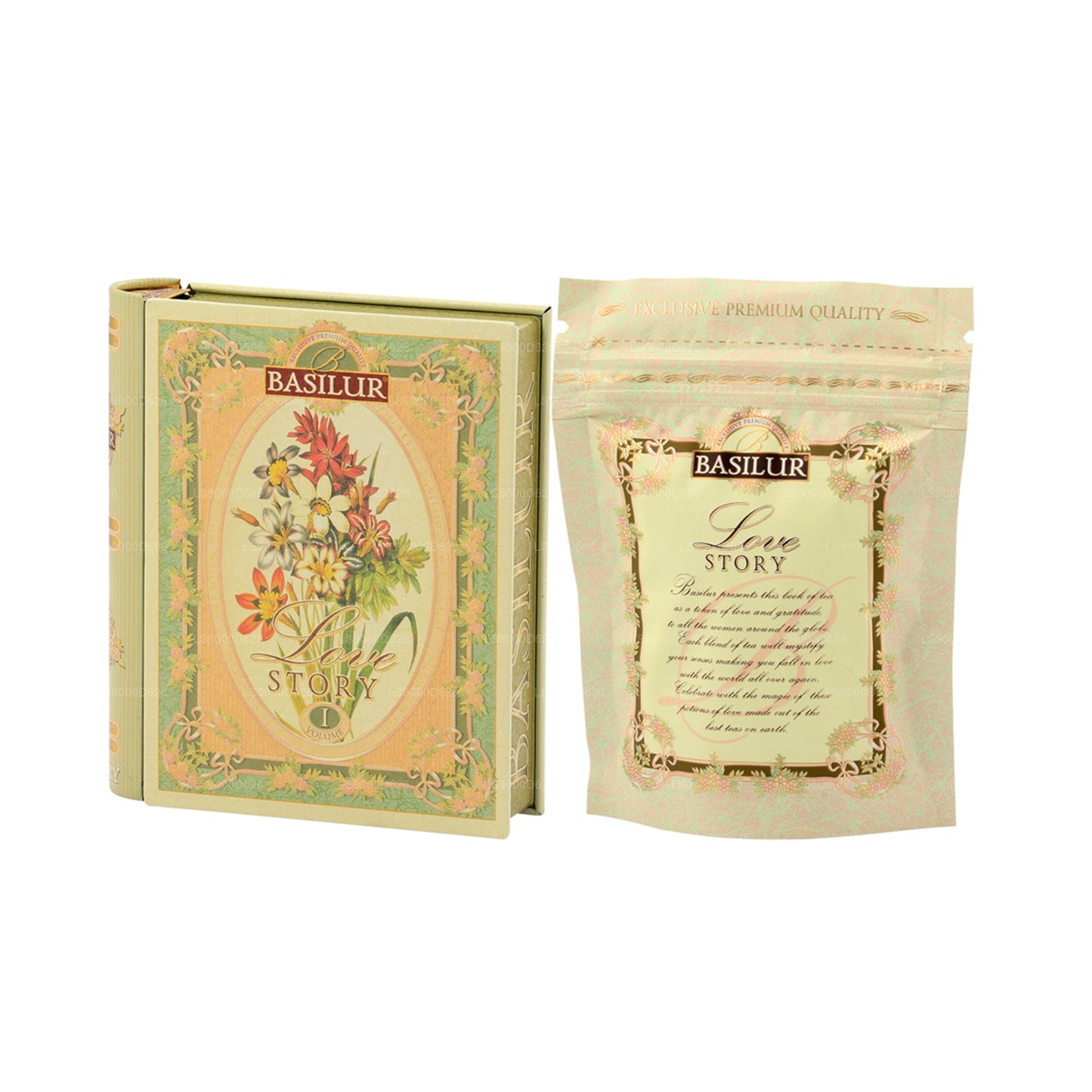 Basilur "Miniature Tea Book - Love Story Volume I" (10g) Caddy