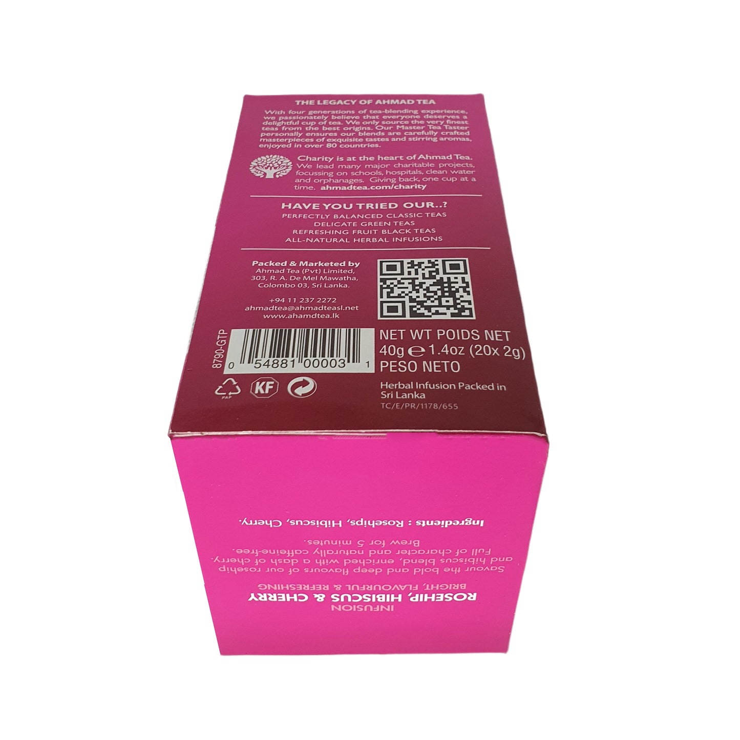 Ahmad Rosehip、Hibiscus and Cherry (40g) 20 个铝箔茶包