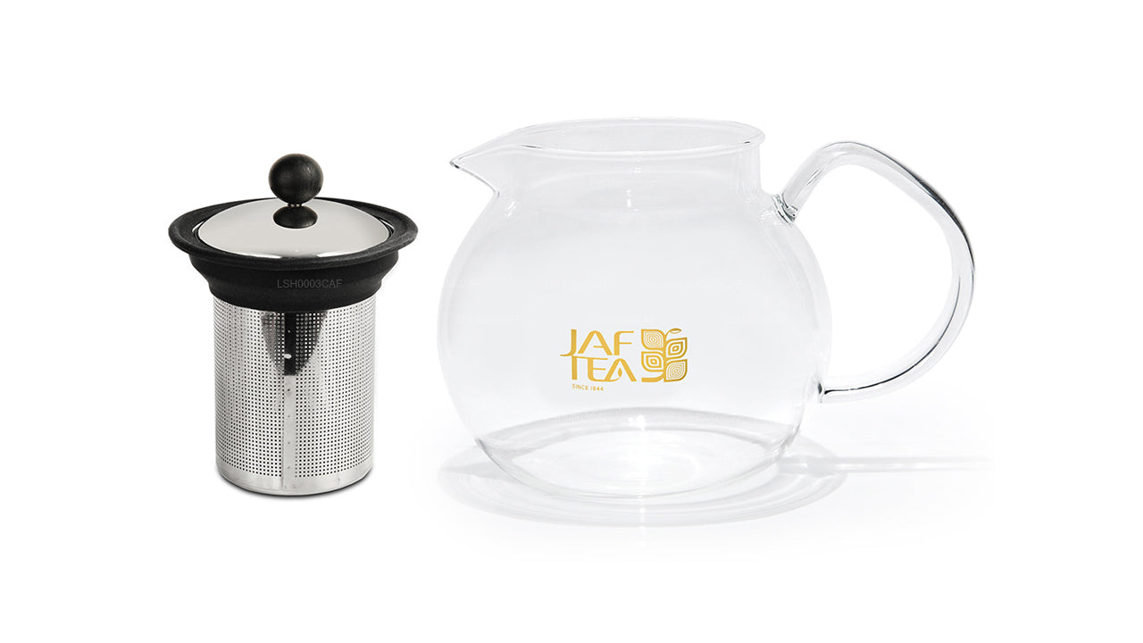 Jaf Tea Glass 茶壶带不锈钢浸泡器
