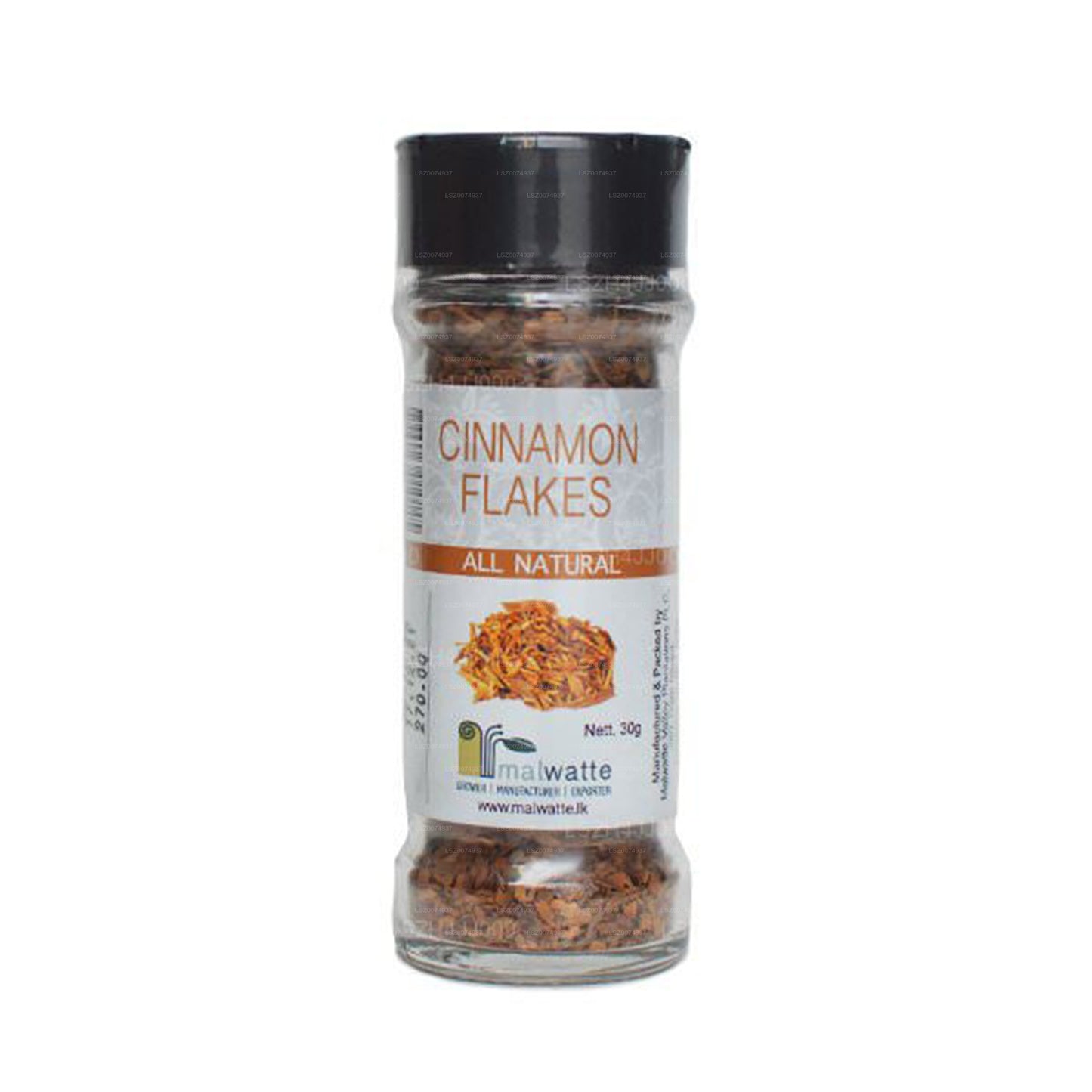 Malwatte Spices Cinnamon Flakes Bottle (30g)