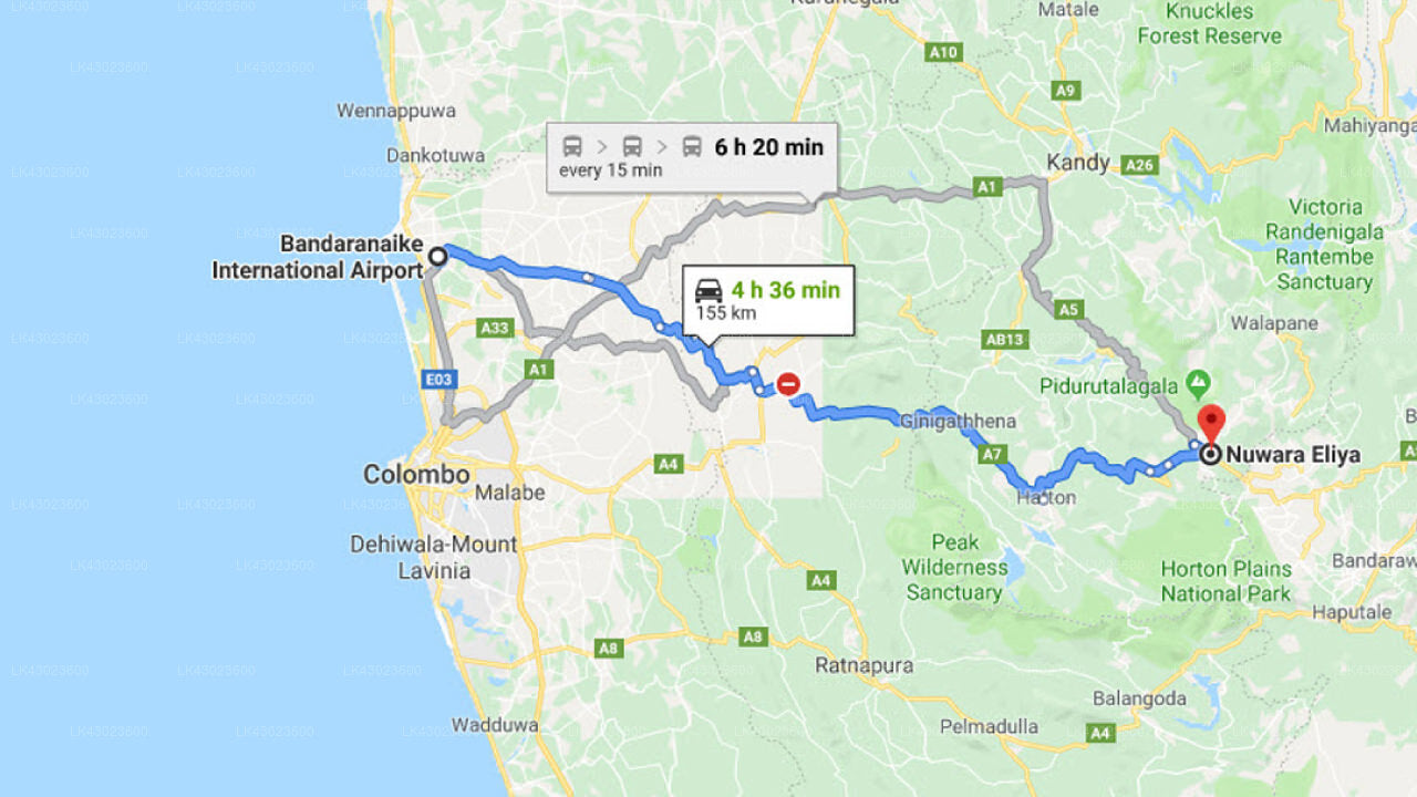 Transfer between Colombo Airport (CMB) and Anantaya Resort and Spa Passikudah, pasikuda