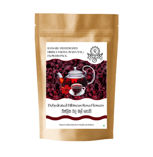Ransaru Dehydrated Hibiscus Rosa (Wada Mal) Flowers
