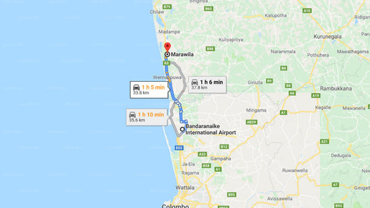 Marawila City to Colombo Airport (CMB) Private Transfer