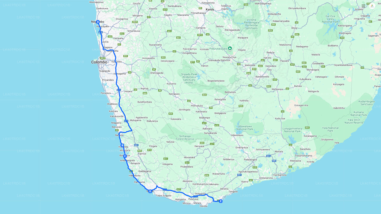 从尼甘布到希里凯蒂亚的私人接送服务（含观光停留）