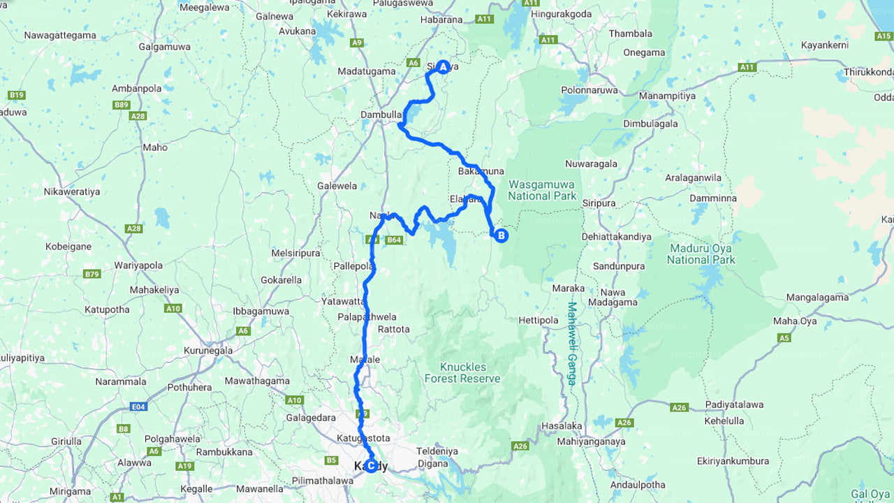 瓦斯加穆瓦野生动物园从锡吉里耶到康提的私人旅游
