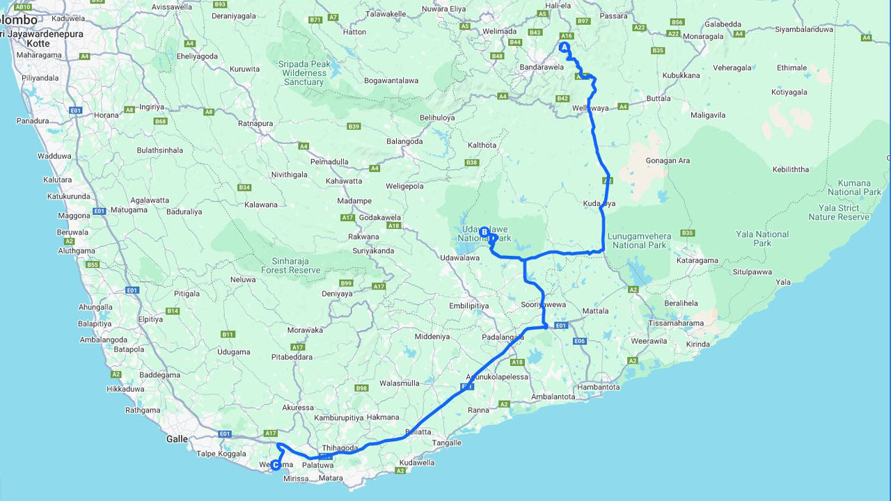 从埃拉到韦利格默的私人旅游，由乌达瓦拉维野生动物园提供。