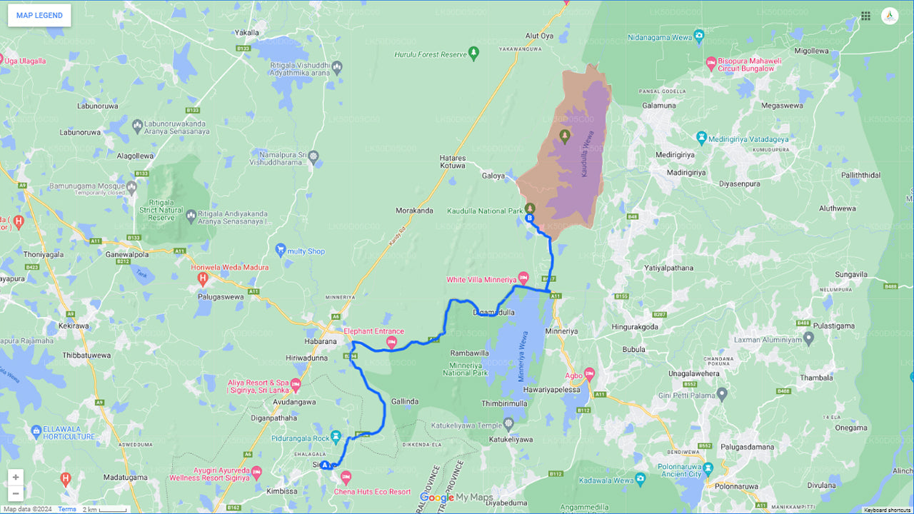 锡吉里亚的卡杜拉国家公园私人野生动物园