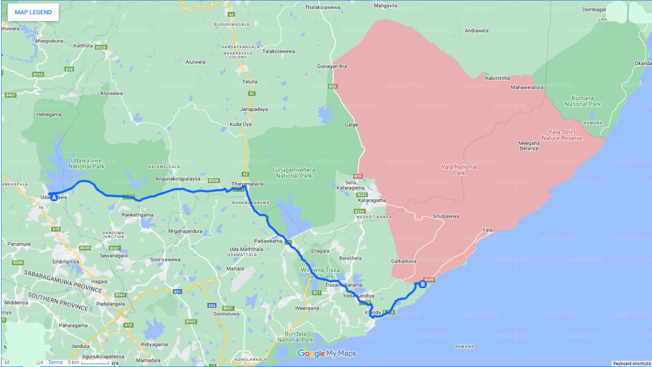 乌达瓦拉维出发的亚拉国家公园野生动物园