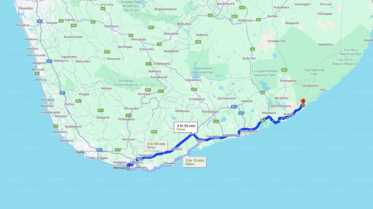 从米瑞莎出发的亚拉国家公园野生动物园