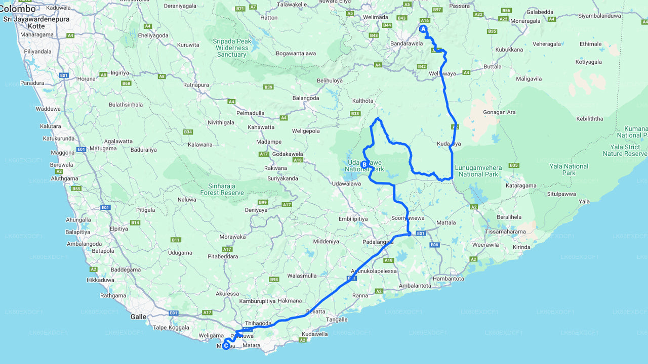 从埃拉到米瑞莎的私人旅游与乌达瓦拉维野生动物园