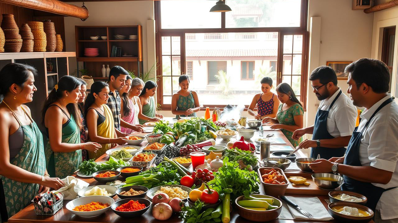 乌纳瓦图纳市场之旅和斯里兰卡烹饪课程