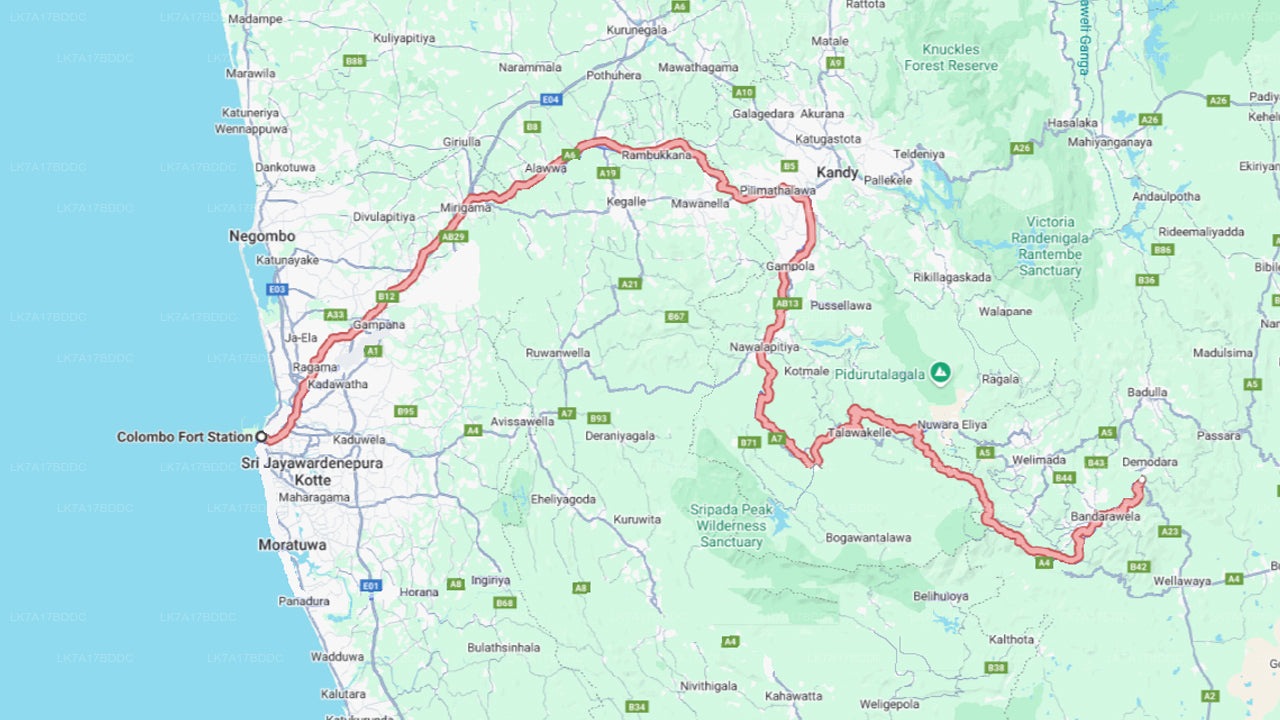 乘坐科伦坡到艾拉的火车（列车编号：1015 “Udarata Menike”）