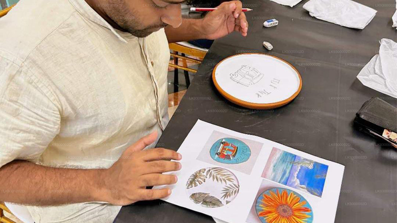 Clay Plate Painting from Negombo