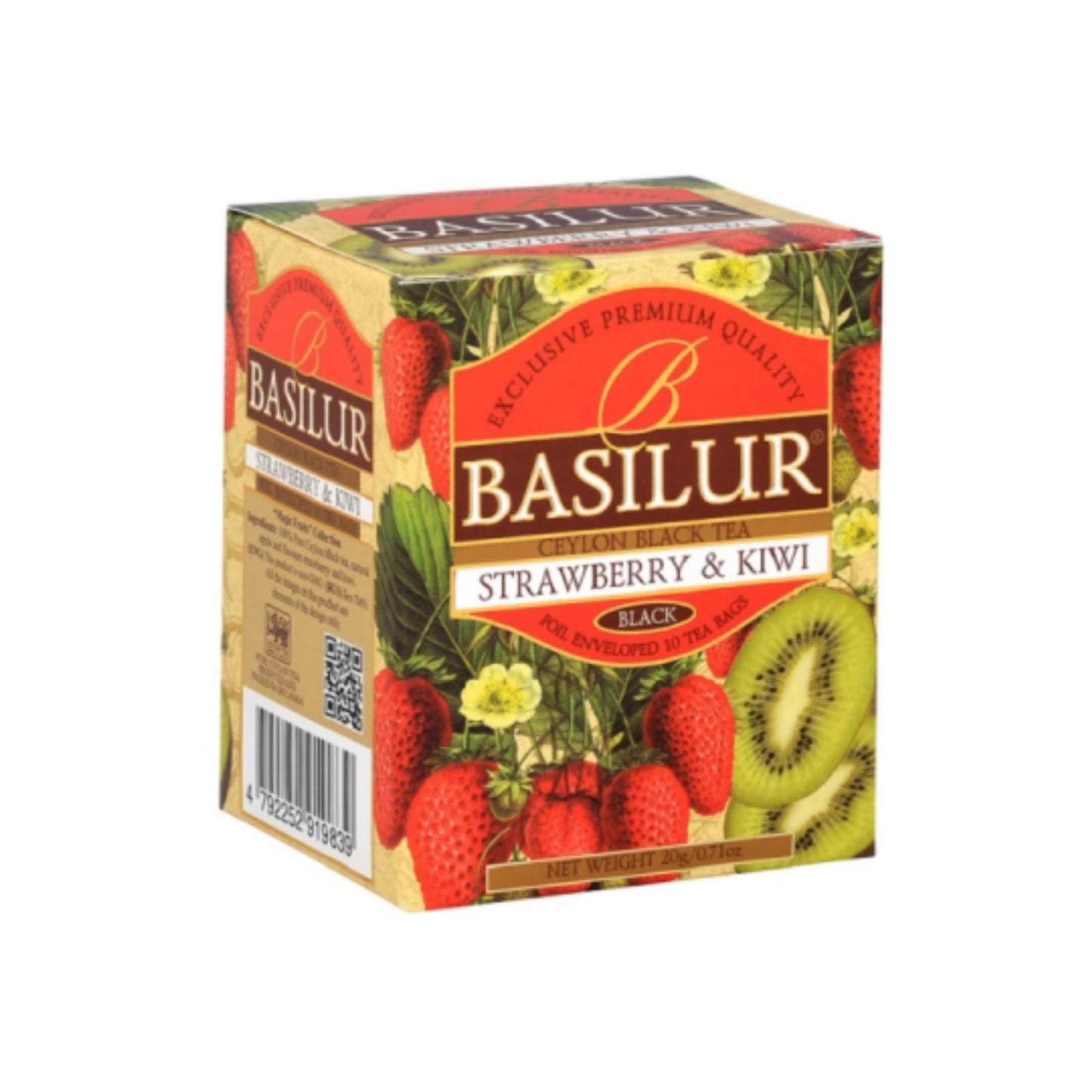 Basilur Magic Fruits Strawberry and Kiwi (20g) 10 Enveloped Tea Bags