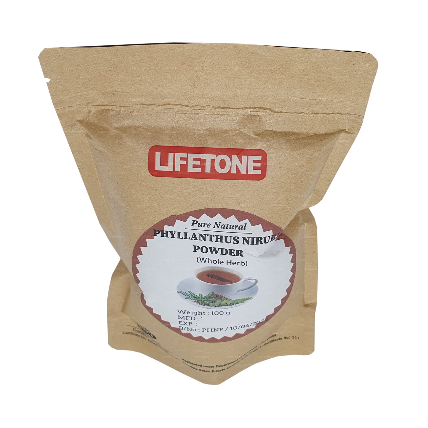 Lifetone Phylanthus Niruri 粉末 (100 g)