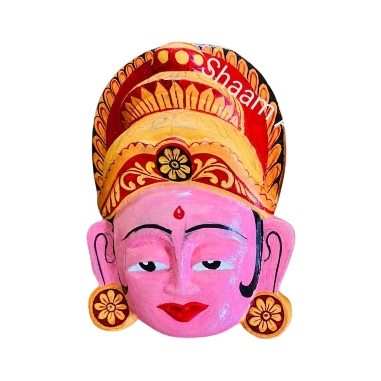 Lakpura® King and Queen Wooden Mask Wall Art