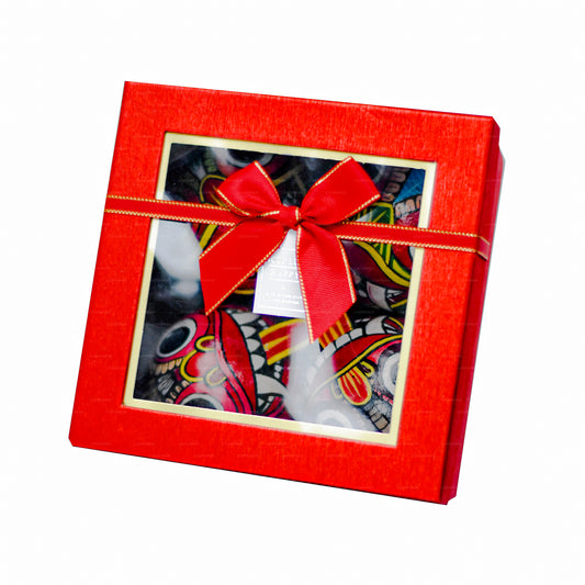 涂在椰壳上的斯里兰卡传统罗刹面具（Mayura、Maru、Agni、Naga）（4 件装）