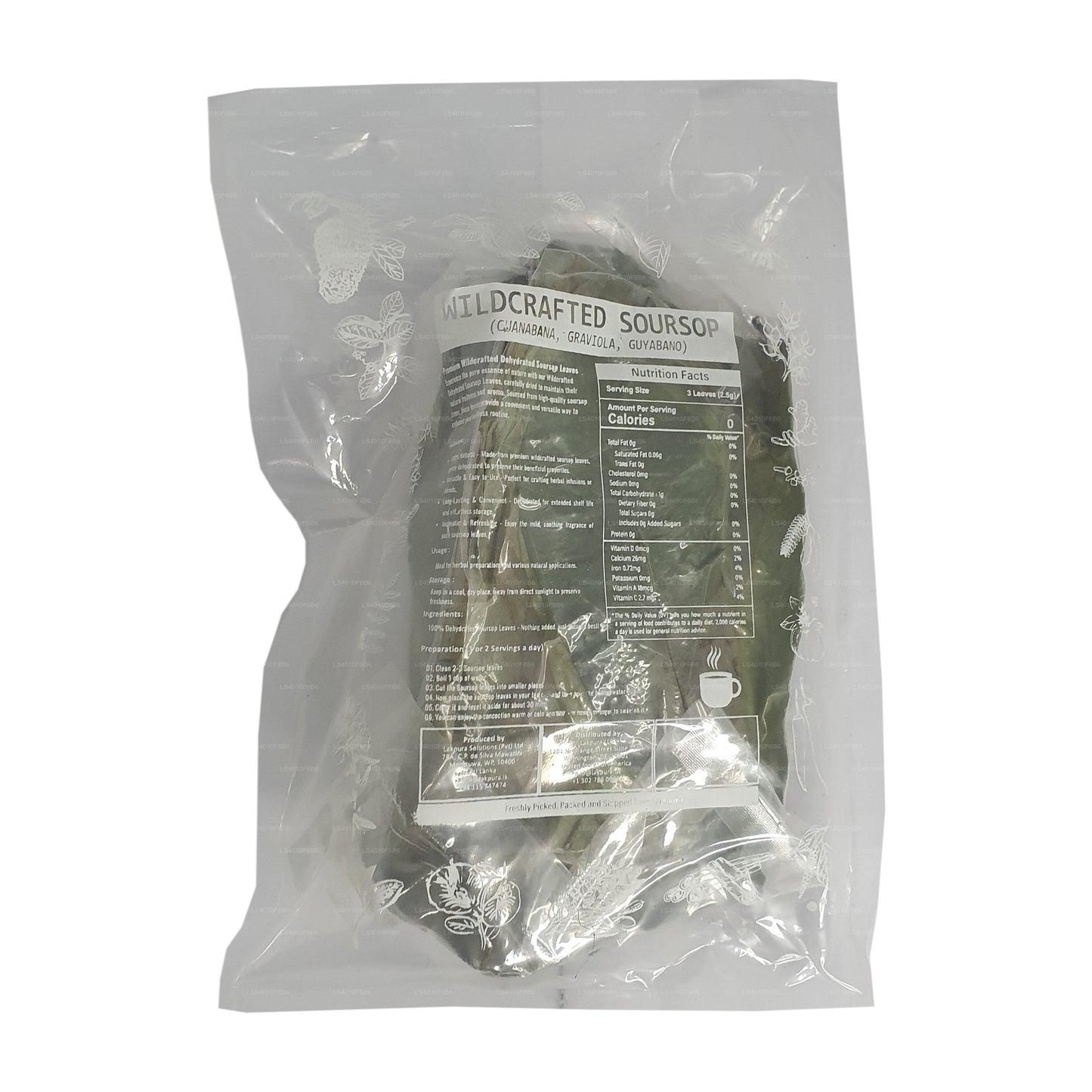Lakpura® 野生刺果番荔枝（番荔枝、刺番荔枝、刺番荔枝）脱水整叶