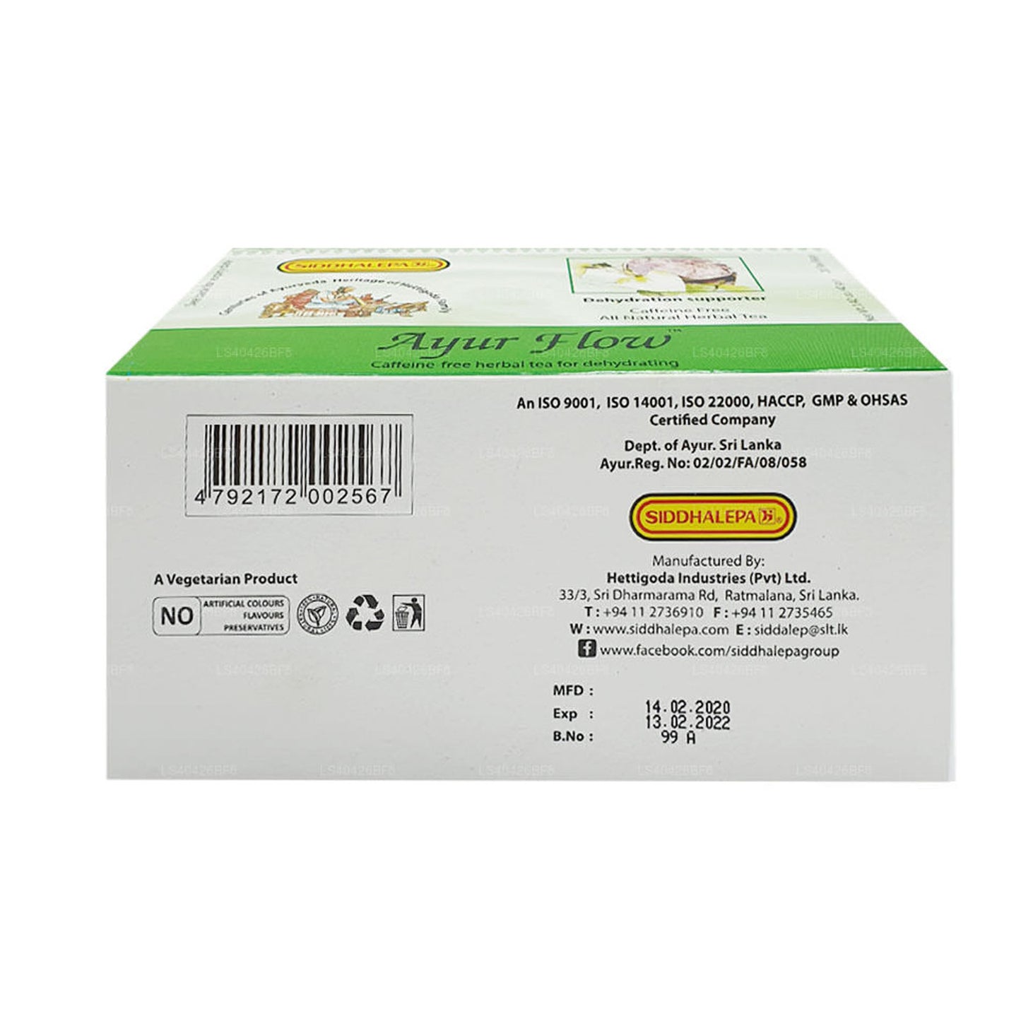 Siddhalepa Ayur Flow Tea（20 个茶包）