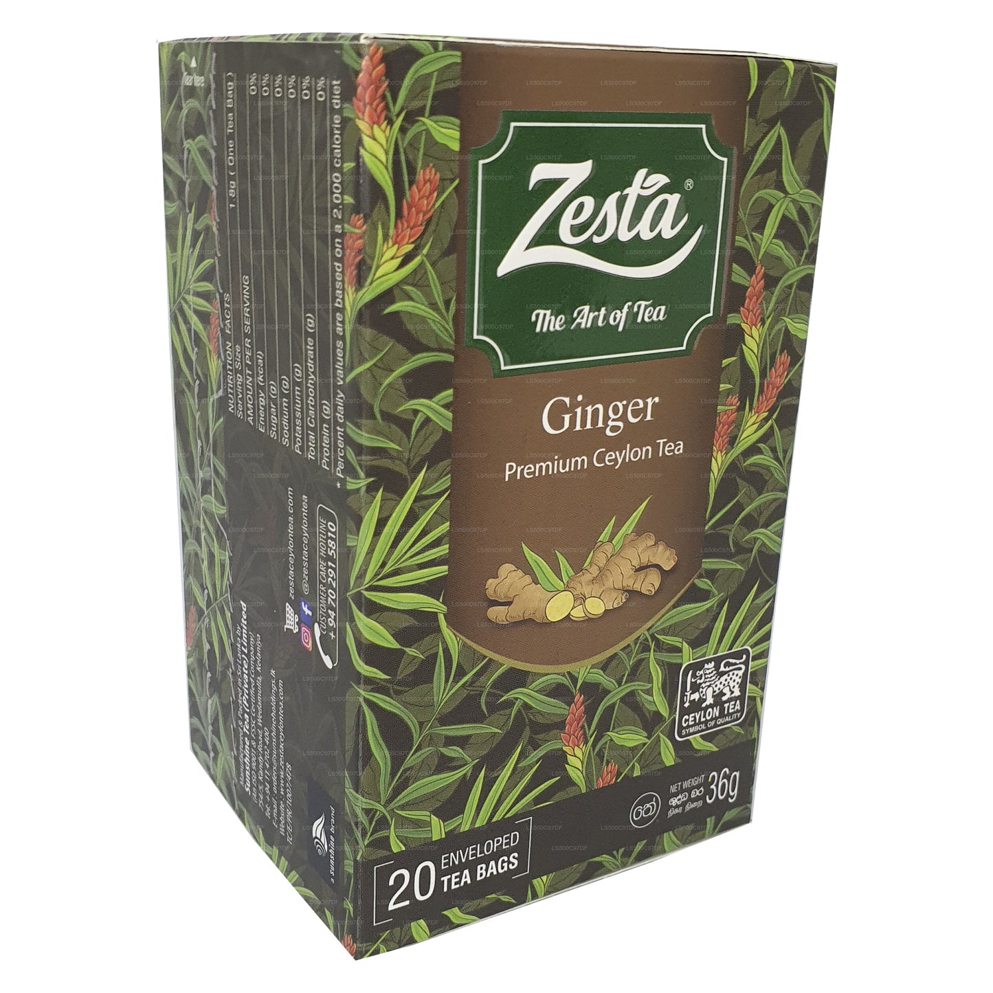 Zesta 生姜优质锡兰茶 (36g) 20 个茶包
