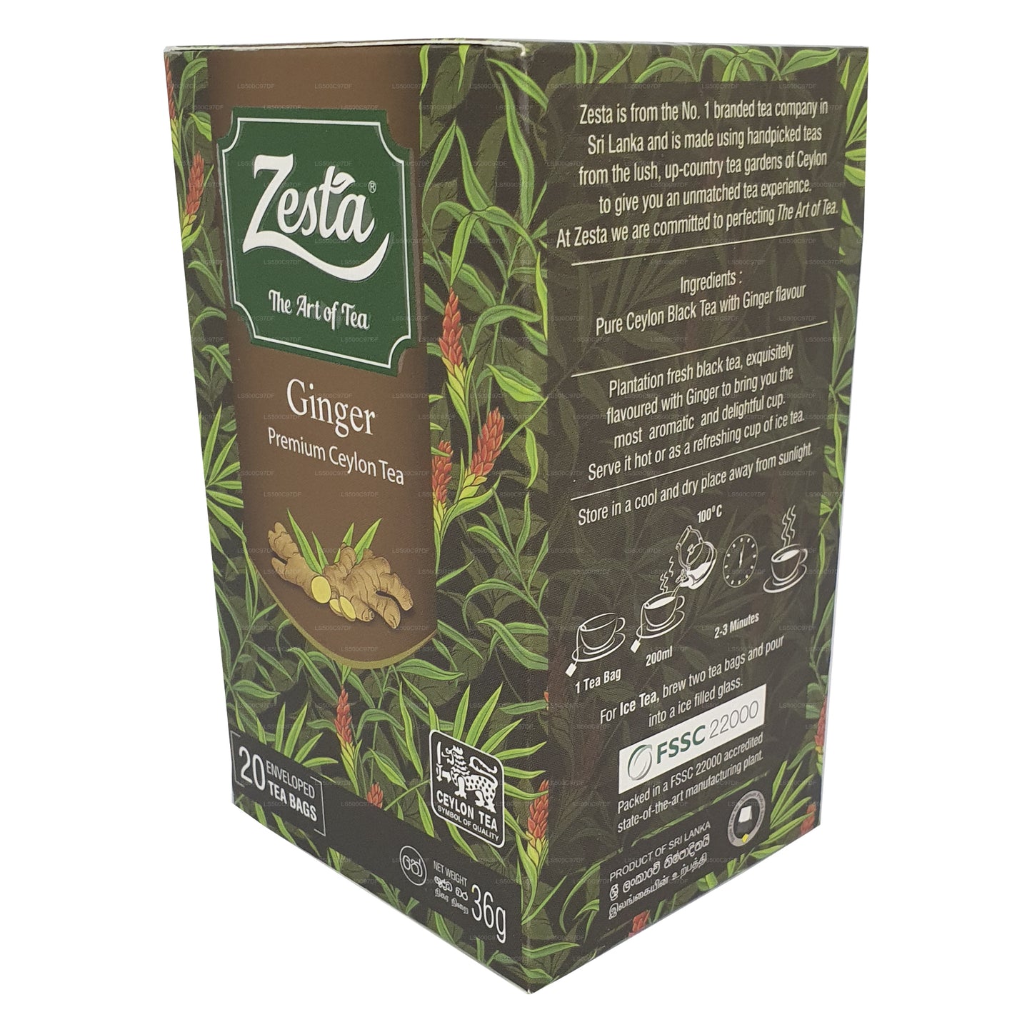 Zesta 生姜优质锡兰茶 (36g) 20 个茶包