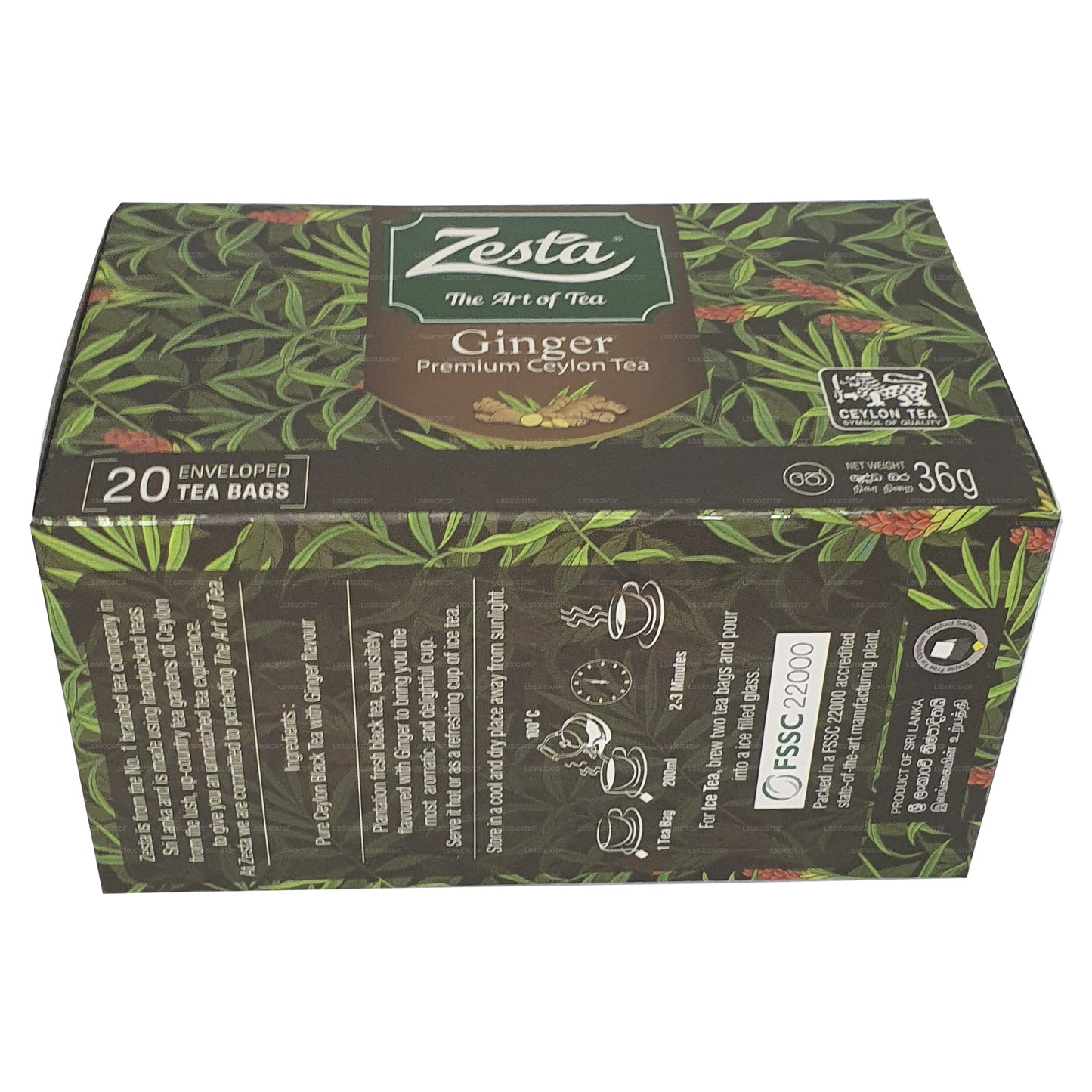Zesta 生姜优质锡兰茶 (36g) 20 个茶包