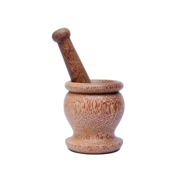 Lakpura Wooden Motar and pestle（Wangediya）高（8 厘米）