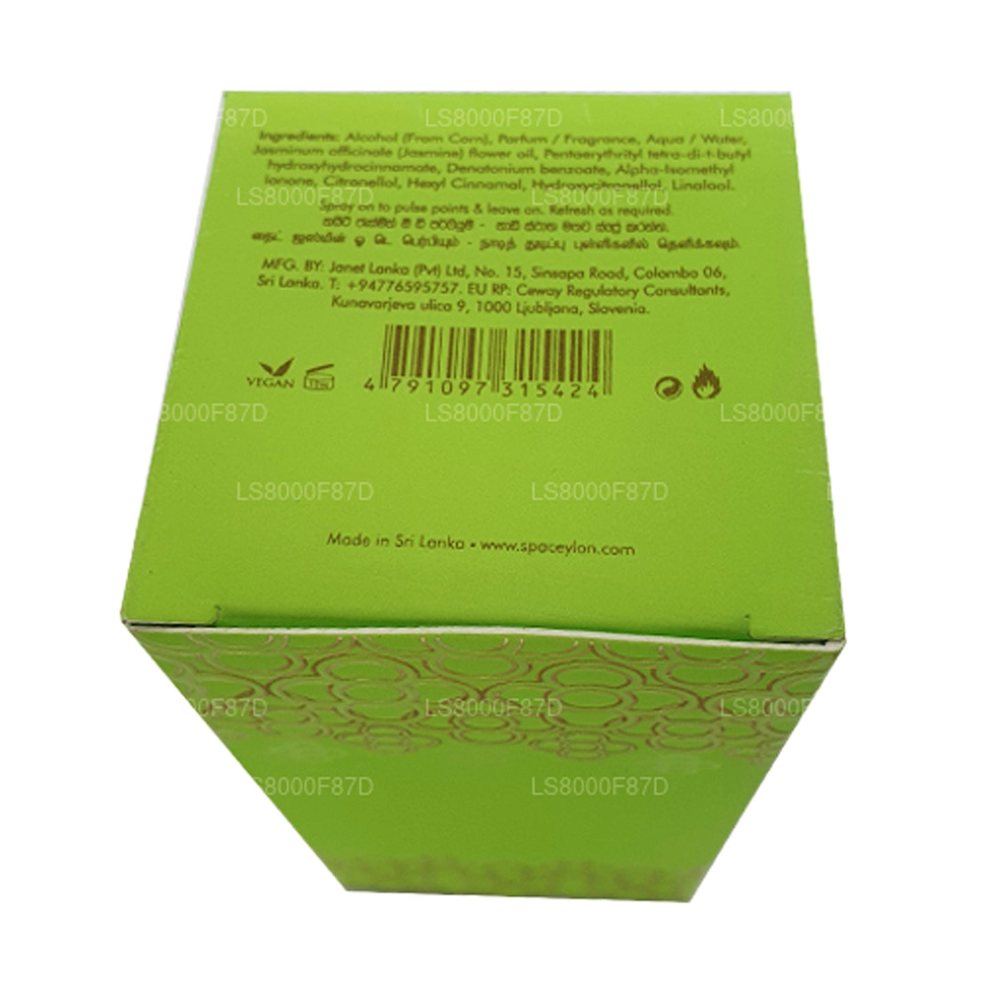 锡兰水疗之夜茉莉淡香水精油混合型 (50ml)