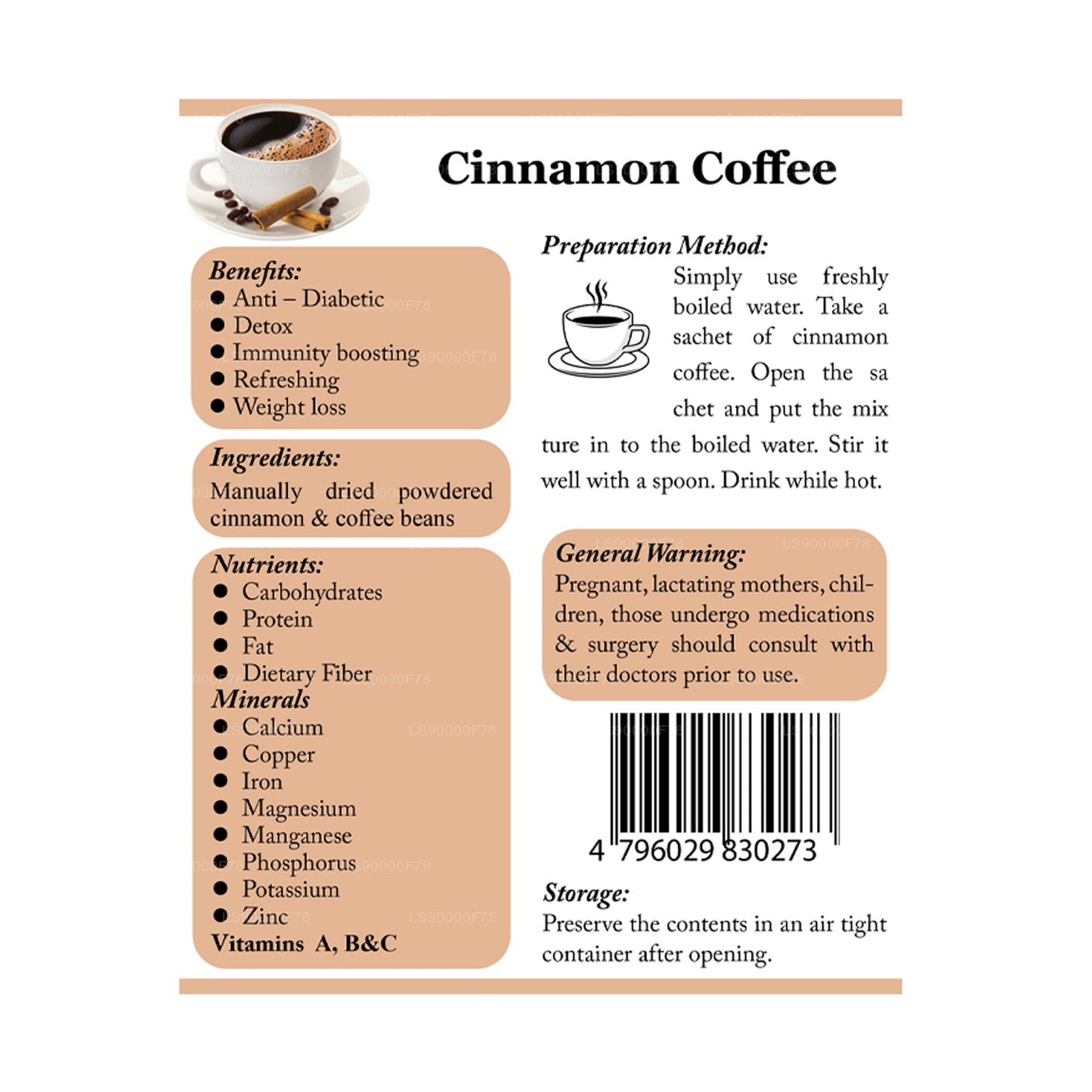 Lifetone Cinnamon Coffee (40g)