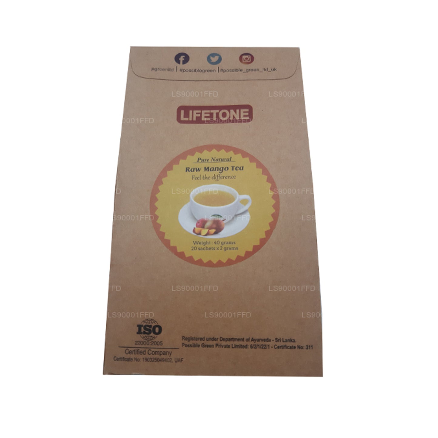 Lifetone Raw Mango Tea (40g)