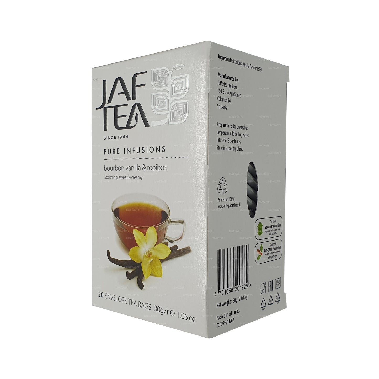 Jaf Tea Pure Infusions 系列波旁香草 Rooibos (30g) 20 个茶包