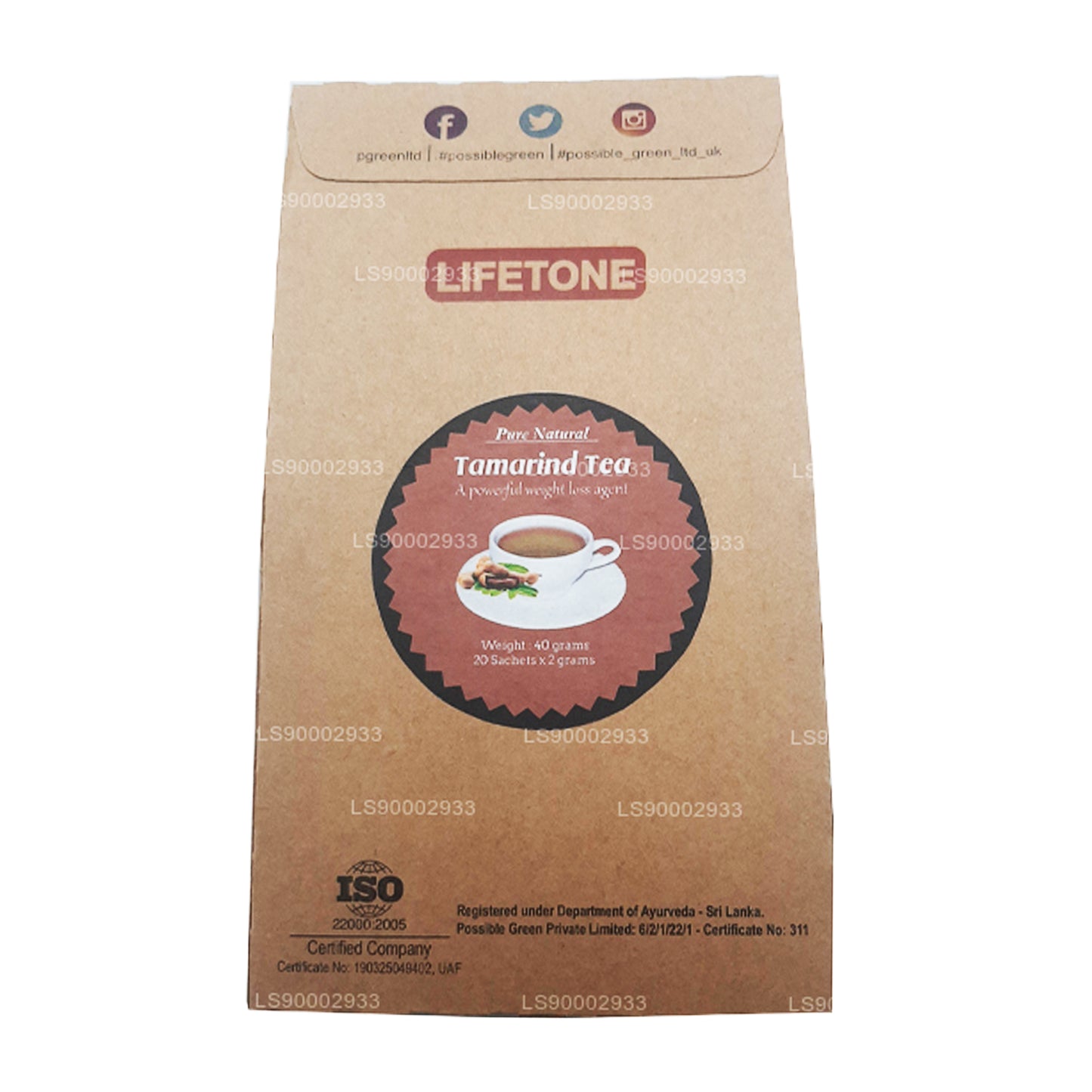Lifetone Tamarind Tea (40g) 20 Tea Bags