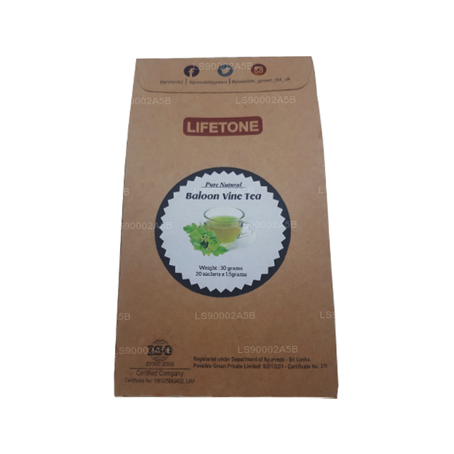 Lifetone 气球藤茶 (30g) 20 个茶包