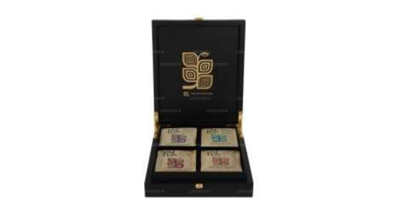 Jaf Tea 封闭顶部 4 个隔间木制展示器