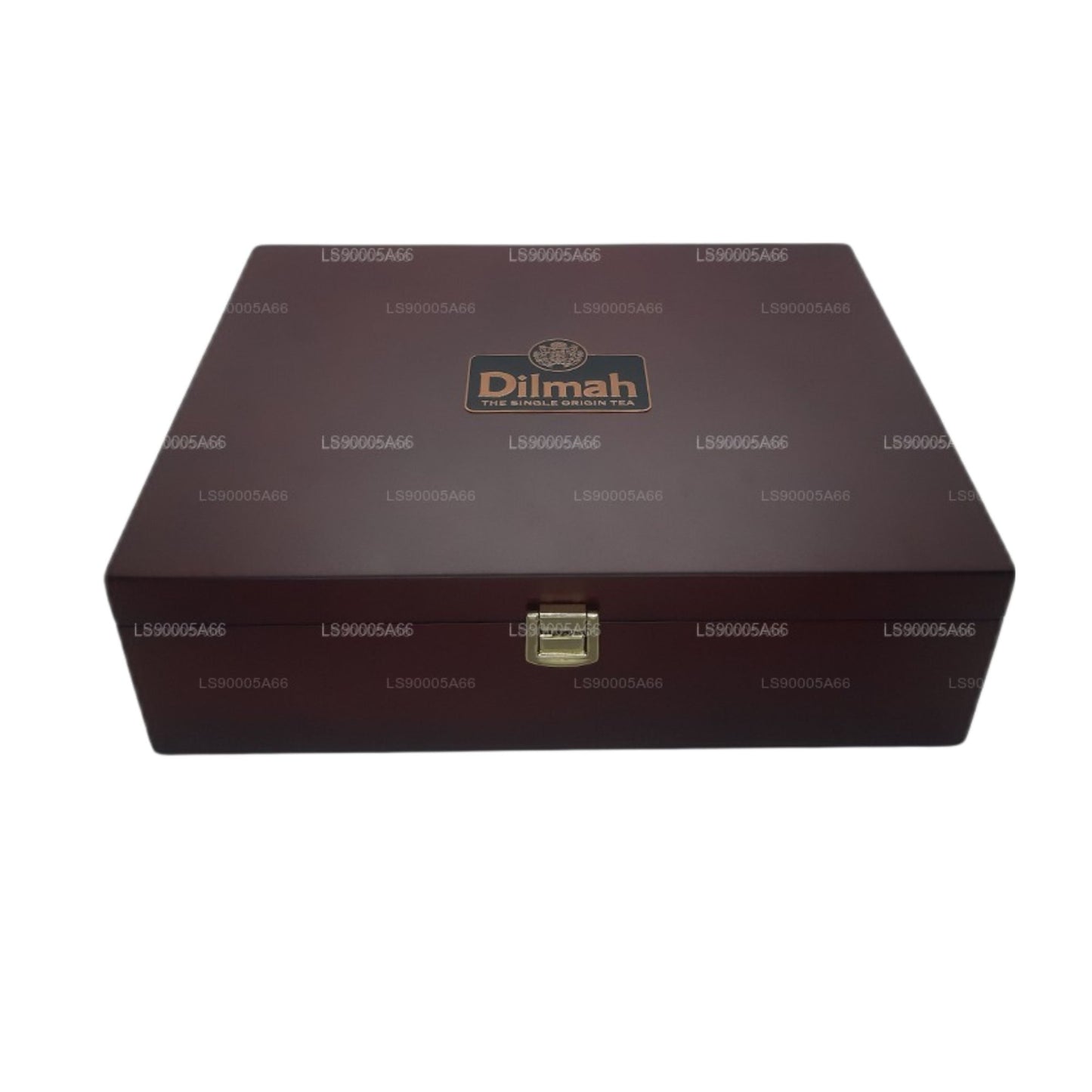 带盖的 Dilmah 豪华木材展示架（12 个品种）
