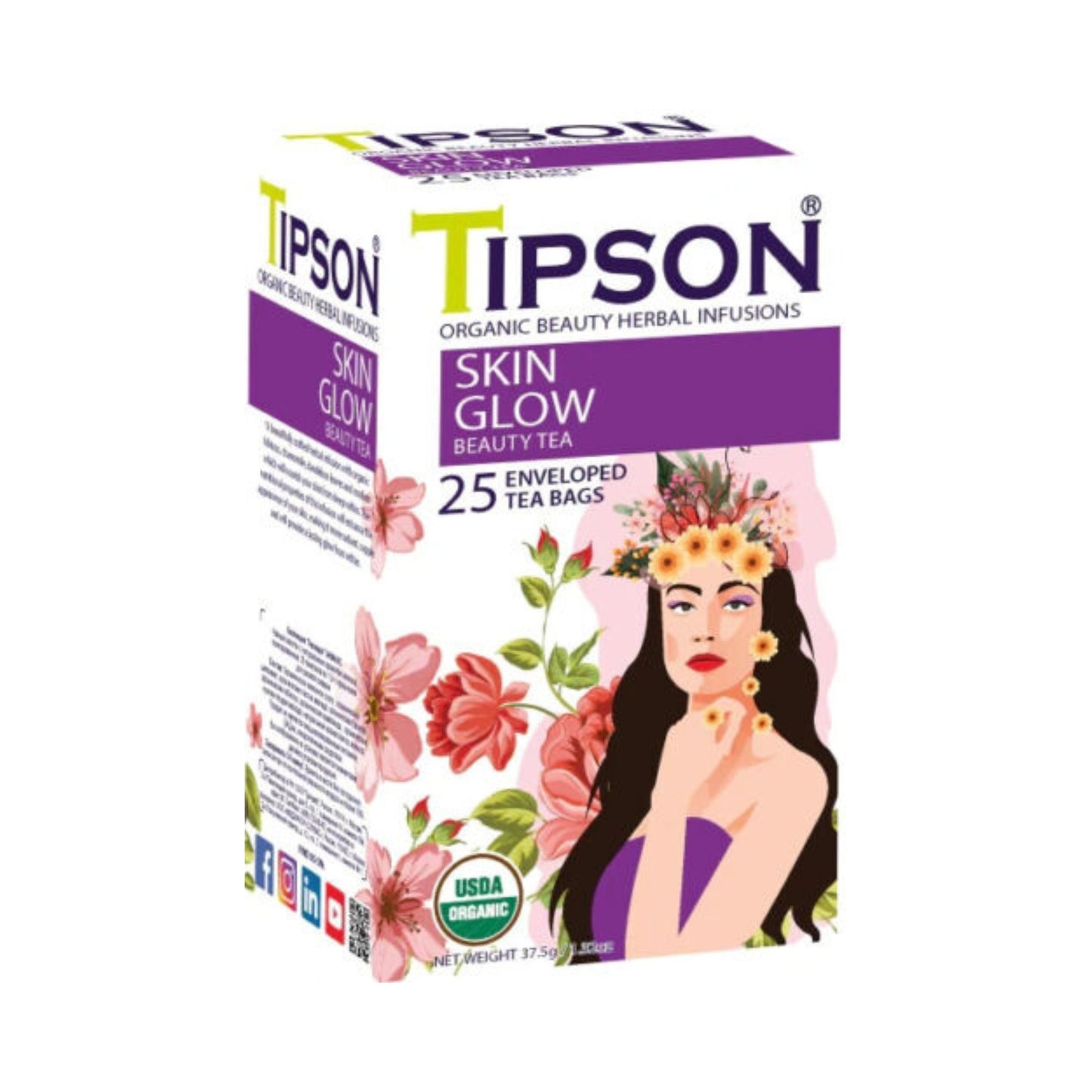 Tipson Organic Skin Glow Tea (37.5g) 25 Tea Bags