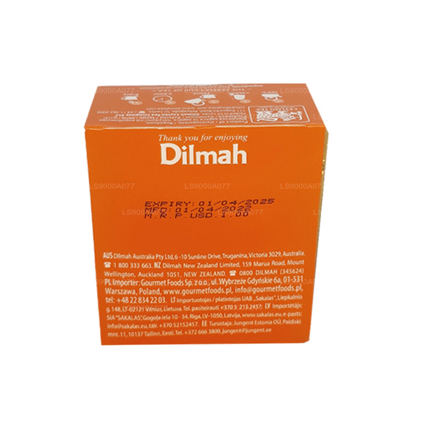 Dilmah Ceylon Supreme 10 个茶包 (20 克)