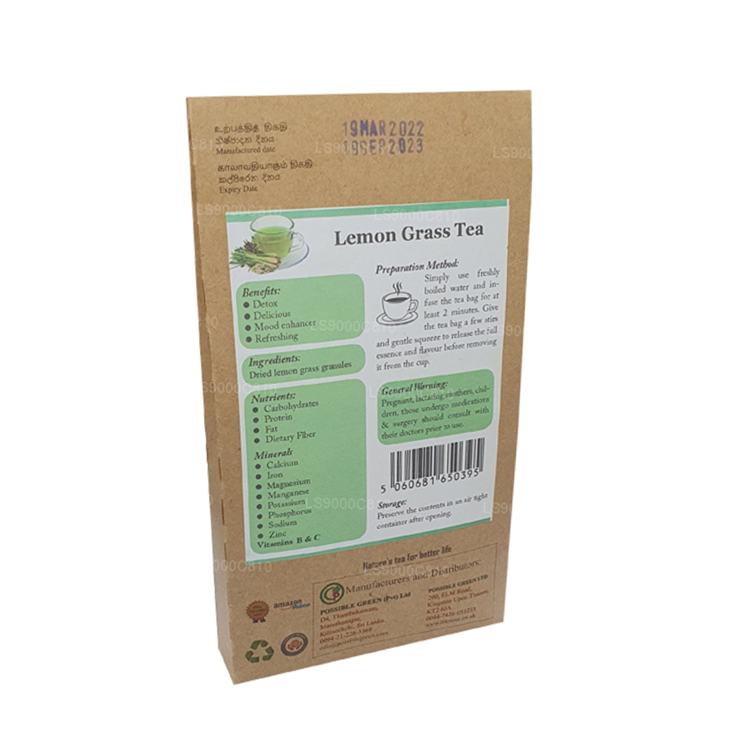 Lifetone 柠檬草茶 (30 克)