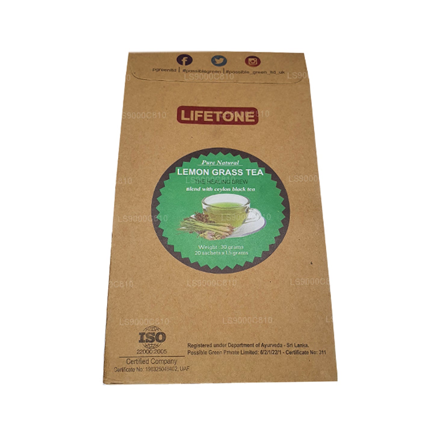 Lifetone 柠檬草茶 (30 克)