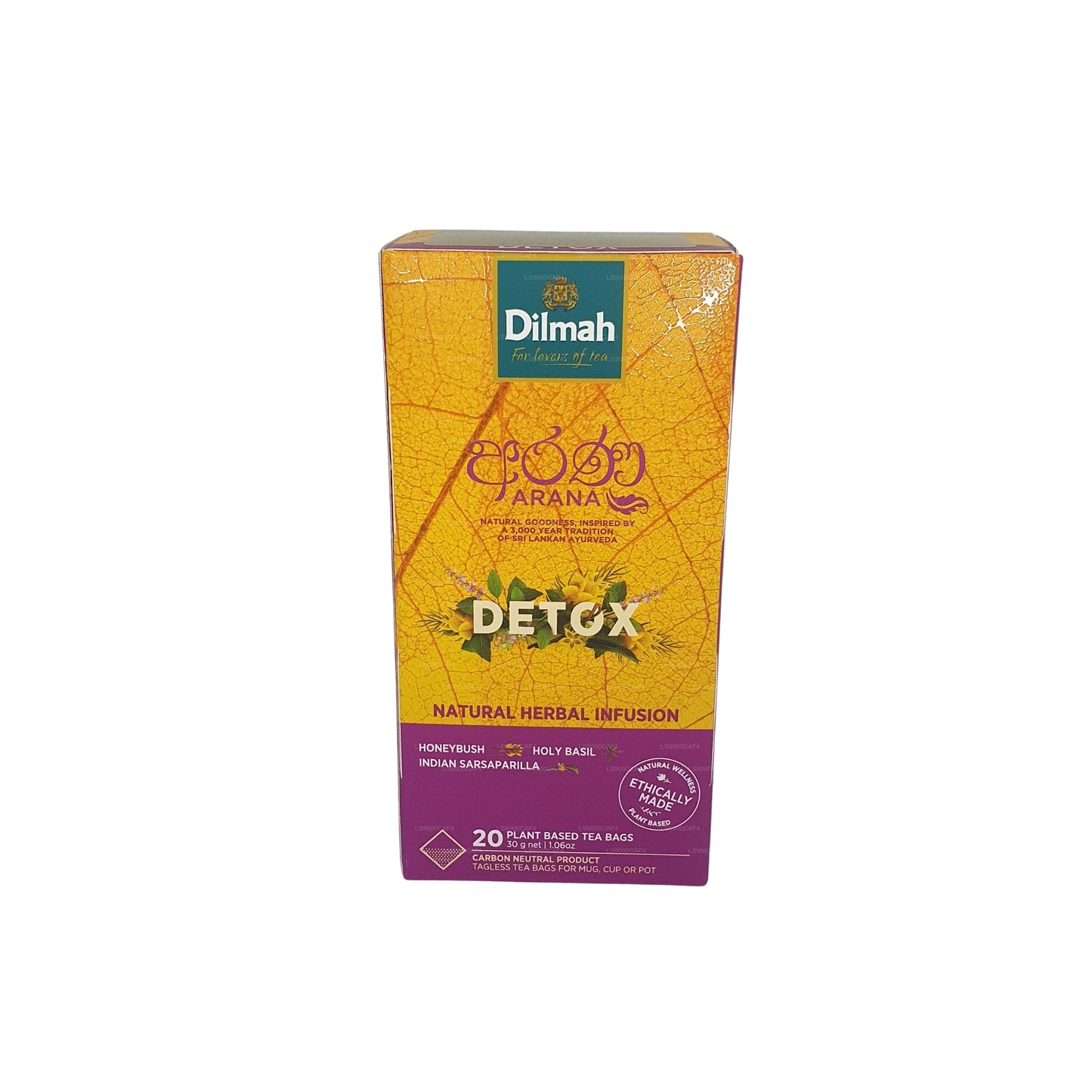 Dilmah Arana 排毒天然草本冲剂（20 个无标签茶包）
