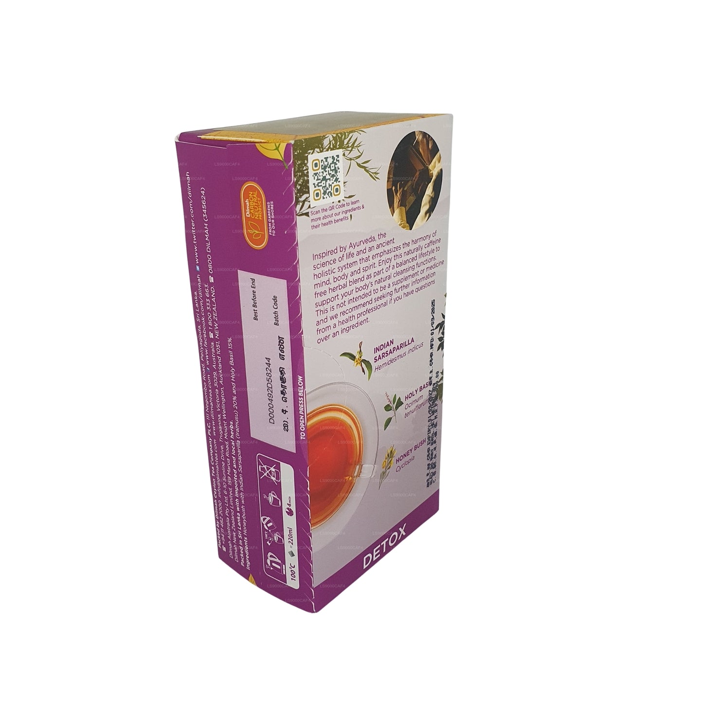 Dilmah Arana 排毒天然草本冲剂（20 个无标签茶包）