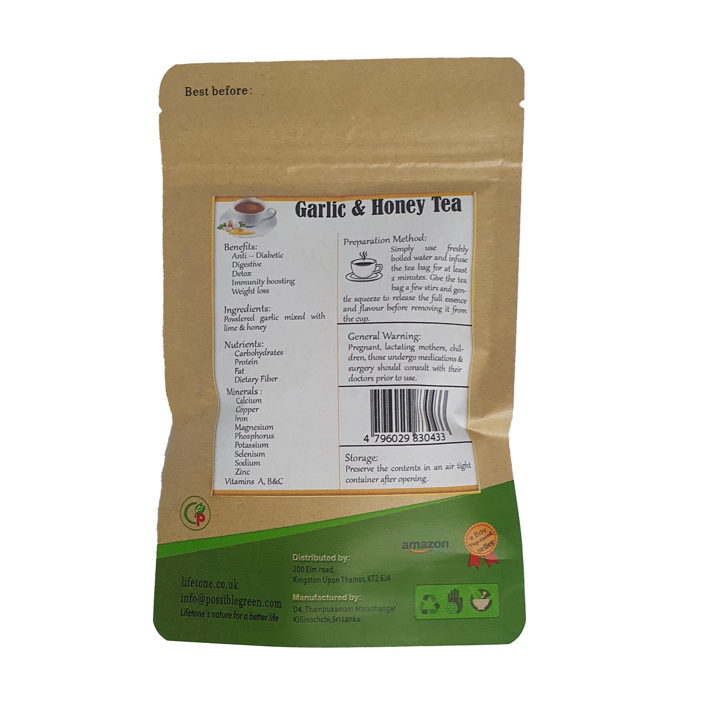 Lifetone 大蒜蜂蜜茶 (40g)